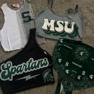 MSU Spartans Crop Tops GAMEDAY fits